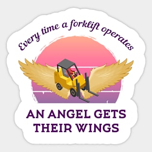 Forklift Angel Sticker